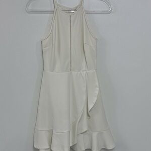 Xtraordinary Cream Halter Mini Dress